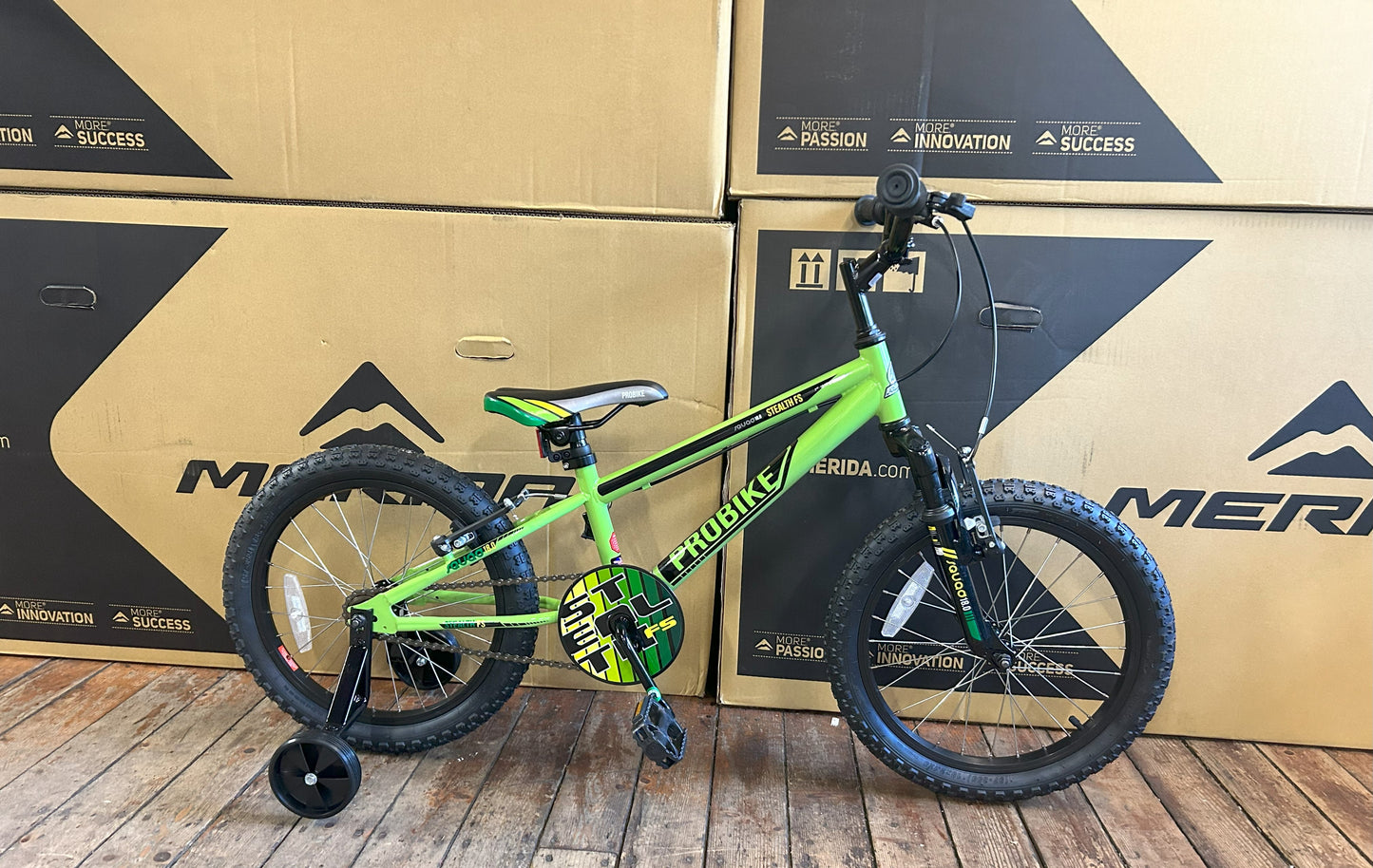 18" Probike green w/ Front sus