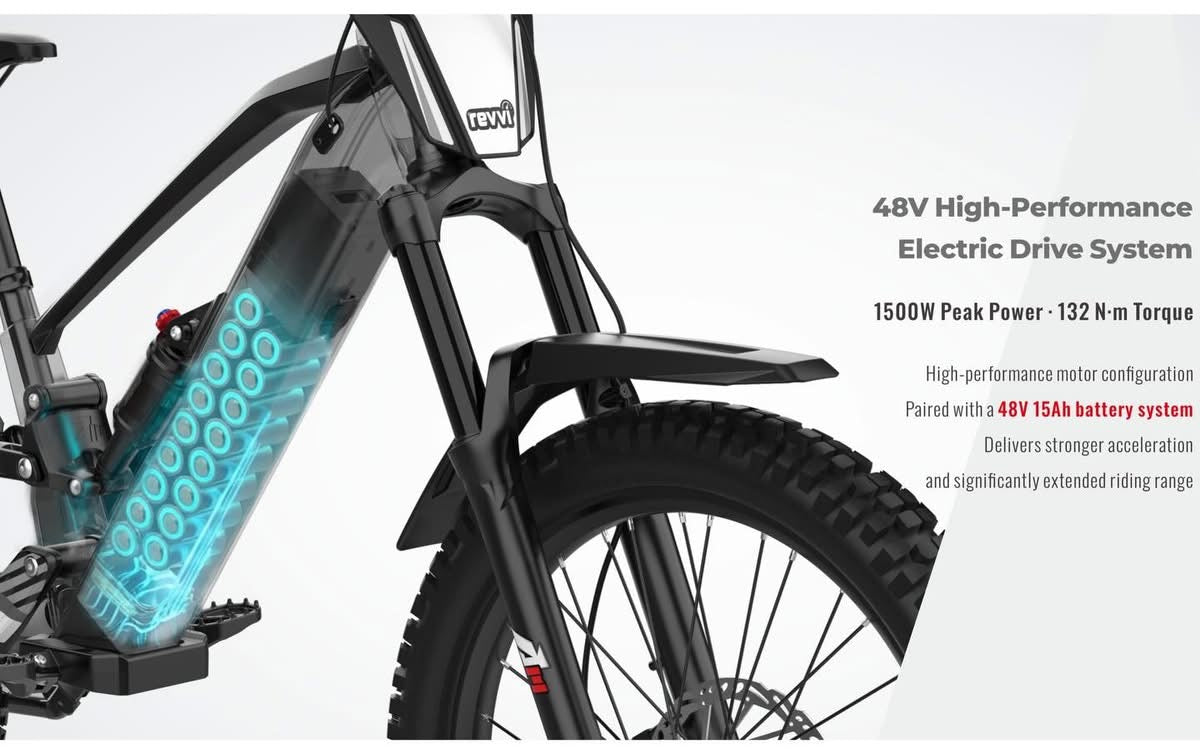 24” Revvi Electric Bike Black