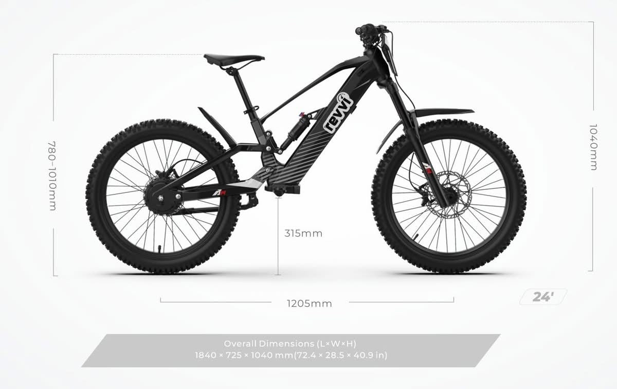 24” Revvi Electric Bike Black