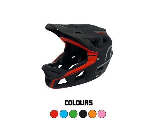 Revvi kids MTB Full face helmet Black
