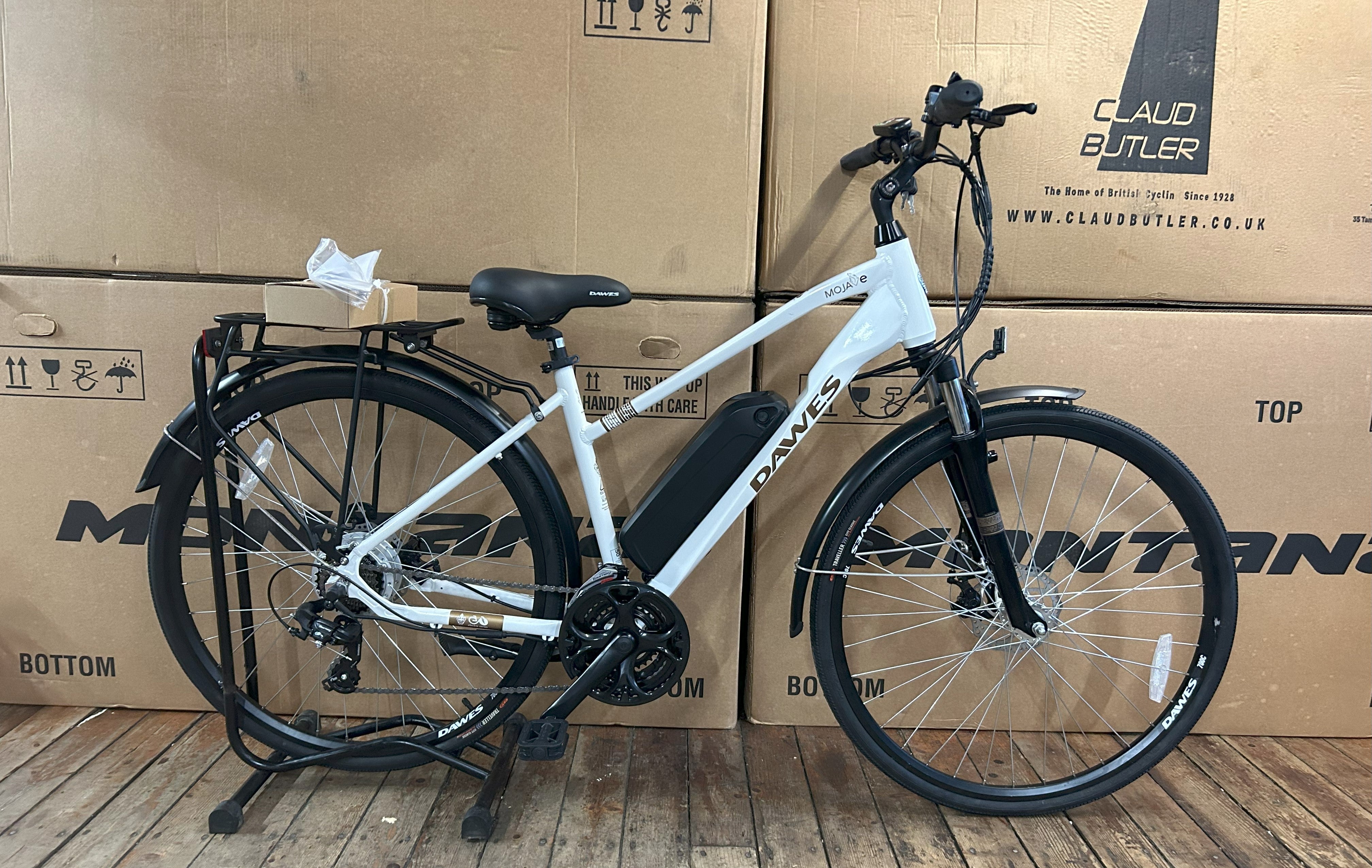 Dawes Hybrid E Bike White Claudy Cycles